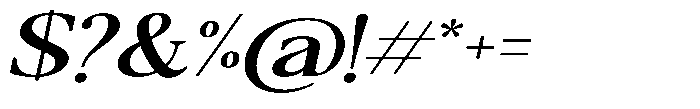 Qatarist Medium Ultra Expanded Slanted Font OTHER CHARS
