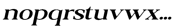 Qatarist Medium Ultra Expanded Slanted Font LOWERCASE