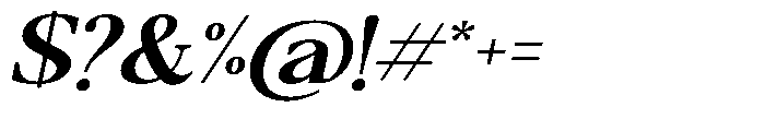 Qatarist Semi Bold Expanded Slanted Font OTHER CHARS