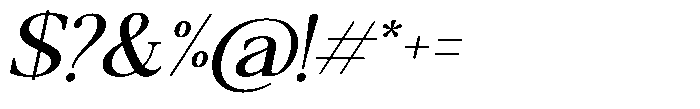 Qatarist Semi Expanded Slanted Font OTHER CHARS
