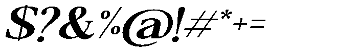Qatarist SemiBold ExtraExpanded Slant Font OTHER CHARS