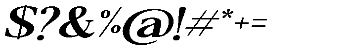 Qatarist SemiBold UltraExpanded Slant Font OTHER CHARS