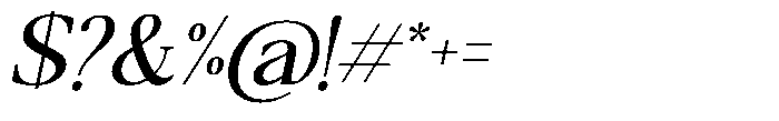 Qatarist Slanted Font OTHER CHARS