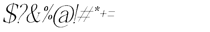 Qatarist Thin Condensed Slanted Font OTHER CHARS