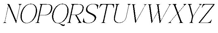 Qatarist Thin Condensed Slanted Font UPPERCASE