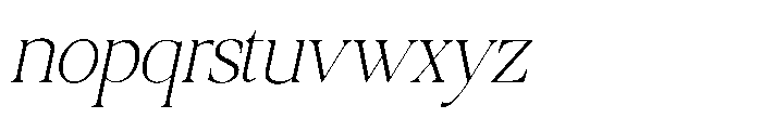 Qatarist Thin Condensed Slanted Font LOWERCASE