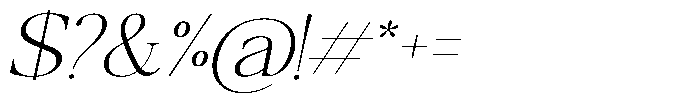 Qatarist Thin Expanded Slanted Font OTHER CHARS