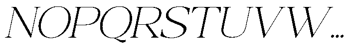 Qatarist Thin Expanded Slanted Font UPPERCASE