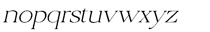 Qatarist Thin Expanded Slanted Font LOWERCASE