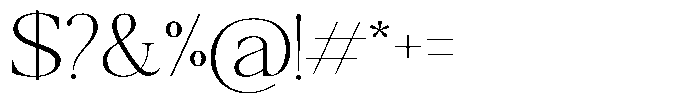 Qatarist Thin Expanded Font OTHER CHARS