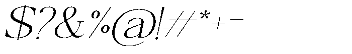 Qatarist Thin Extra Expanded Slanted Font OTHER CHARS