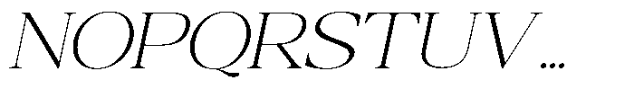 Qatarist Thin Extra Expanded Slanted Font UPPERCASE