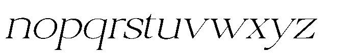 Qatarist Thin Extra Expanded Slanted Font LOWERCASE