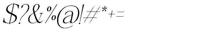 Qatarist Thin Semi Condensed Slanted Font OTHER CHARS