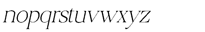 Qatarist Thin Semi Condensed Slanted Font LOWERCASE