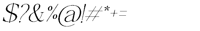 Qatarist Thin Semi Expanded Slanted Font OTHER CHARS