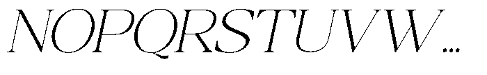 Qatarist Thin Semi Expanded Slanted Font UPPERCASE