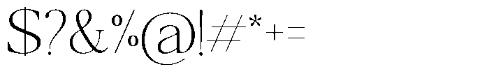 Qatarist Thin Semi Expanded Font OTHER CHARS