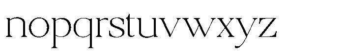 Qatarist Thin Semi Expanded Font LOWERCASE
