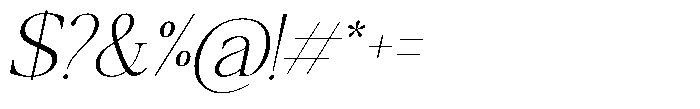 Qatarist Thin Slanted Font OTHER CHARS