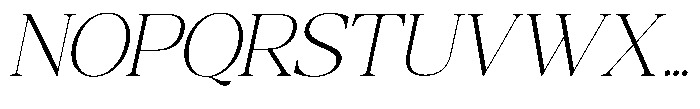 Qatarist Thin Slanted Font UPPERCASE