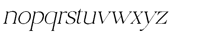 Qatarist Thin Slanted Font LOWERCASE
