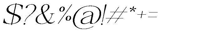 Qatarist Thin Ultra Expanded Slanted Font OTHER CHARS