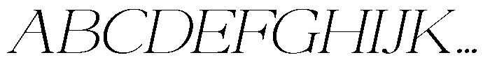 Qatarist Thin Ultra Expanded Slanted Font UPPERCASE