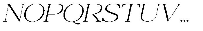 Qatarist Thin Ultra Expanded Slanted Font UPPERCASE