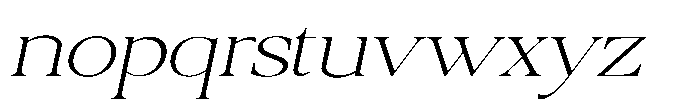 Qatarist Thin Ultra Expanded Slanted Font LOWERCASE