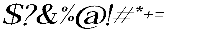 Qatarist Ultra Expanded Slanted Font OTHER CHARS