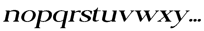 Qatarist Ultra Expanded Slanted Font LOWERCASE