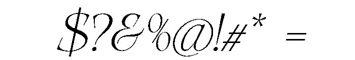 Qelvora Light Italic Font OTHER CHARS