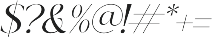 Qeilab Italic otf (400) Font OTHER CHARS