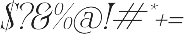 Qelenta Italic otf (400) Font OTHER CHARS