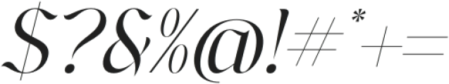 Qelistah Italic otf (400) Font OTHER CHARS