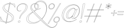 Qene-G Outline Italic otf (400) Font OTHER CHARS