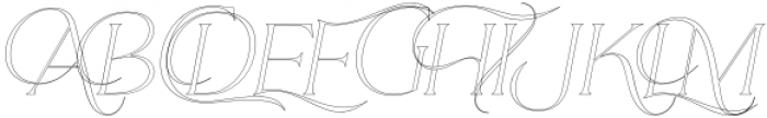 Qene-G Outline Italic otf (400) Font UPPERCASE