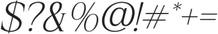 Qestrafin Italic otf (400) Font OTHER CHARS