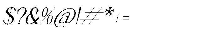 Qeilgera Italic Font OTHER CHARS