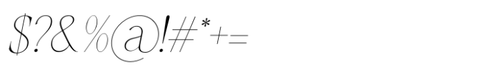 Qellia Light Oblique Font OTHER CHARS