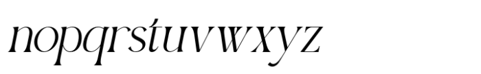 Qellia Medium Oblique Font LOWERCASE