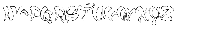Qetta Outline Font UPPERCASE