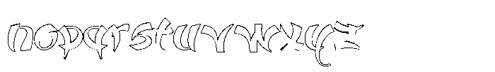 Qetta Outline Font LOWERCASE