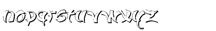 Qetta Shadow Font LOWERCASE