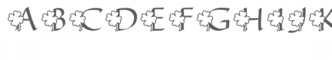 qfd 4 leaf clover monogram font Font UPPERCASE