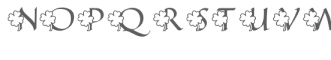 qfd 4 leaf clover monogram font Font LOWERCASE