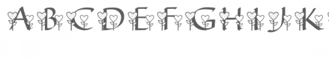 qfd heart garden monogram font Font LOWERCASE