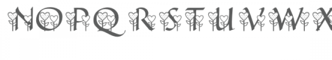 qfd heart garden monogram font Font LOWERCASE