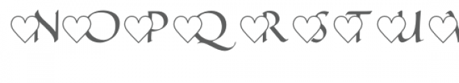 qfd hearts monogram font Font UPPERCASE